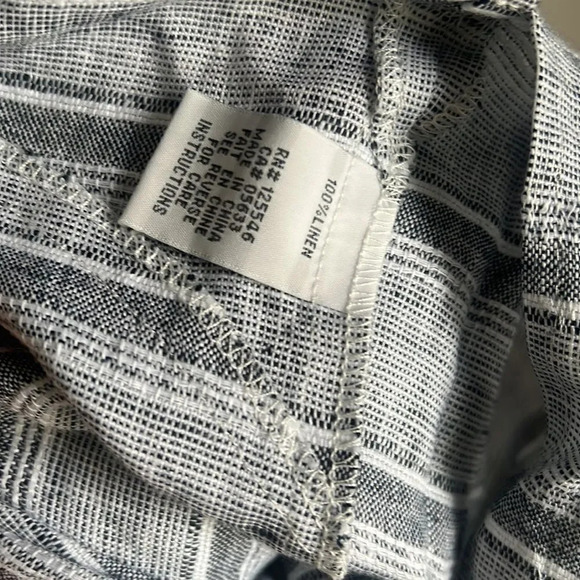 NEW Habitat - Linen Black Striped Dress - Picture 10 of 13